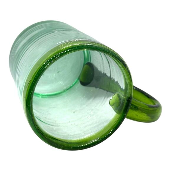 Vintage large recycled green and clear Mexican beer glass 20 fl. oz, - Picture 5 of 8